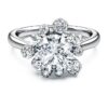 Galaxy-ring met in het laboratorium gekweekte diamanten 2 karaat in totaal, ronde vorm, 14K witgoud Galaxy-ring met in het laboratorium gekweekte diamanten 2 karaat in totaal, ronde vorm, 14K witgoud