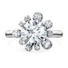Galaxy-ring met in het laboratorium gekweekte diamanten 2 karaat in totaal, ronde vorm, 14K witgoud Galaxy-ring met in het laboratorium gekweekte diamanten 2 karaat in totaal, ronde vorm, 14K witgoud