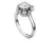 Galaxy-ring met in het laboratorium gekweekte diamanten 2 karaat in totaal, ronde vorm, 14K witgoud Galaxy-ring met in het laboratorium gekweekte diamanten 2 karaat in totaal, ronde vorm, 14K witgoud