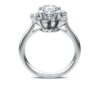 Galaxy-ring met in het laboratorium gekweekte diamanten 2 karaat in totaal, ronde vorm, 14K witgoud Galaxy-ring met in het laboratorium gekweekte diamanten 2 karaat in totaal, ronde vorm, 14K witgoud