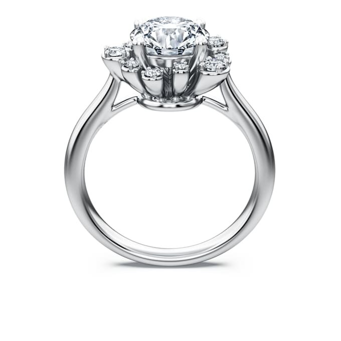Galaxy-ring met in het laboratorium gekweekte diamanten 2 karaat in totaal, ronde vorm, 14K witgoud Galaxy-ring met in het laboratorium gekweekte diamanten 2 karaat in totaal, ronde vorm, 14K witgoud