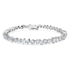 Galaxy-tennisarmband met in het laboratorium gekweekte diamanten, 5 karaat in totaal, gemengde vormen, 14-karaats witgoud