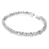 Galaxy-tennisarmband met in het laboratorium gekweekte diamanten, 5 karaat in totaal, gemengde vormen, 14-karaats witgoud Galaxy-tennisarmband met in het laboratorium gekweekte diamanten, 5 karaat in totaal, gemengde vormen, 14-karaats witgoud