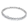 Galaxy-tennisarmband met in het laboratorium gekweekte diamanten, 5 karaat in totaal, gemengde vormen, 14-karaats witgoud Galaxy-tennisarmband met in het laboratorium gekweekte diamanten, 5 karaat in totaal, gemengde vormen, 14-karaats witgoud