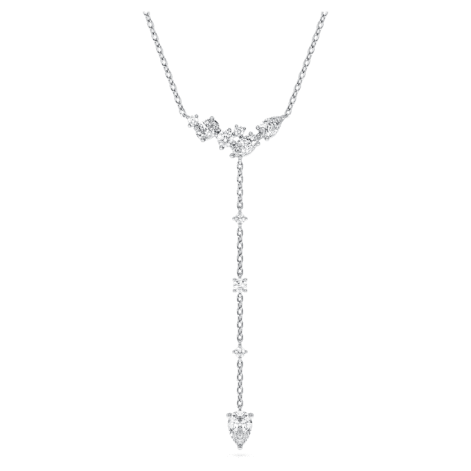 Galaxy Y-ketting met in het laboratorium gekweekte diamanten, 0,7 karaat in totaal, gemengde vormen, sterlingzilver Galaxy Y-ketting met in het laboratorium gekweekte diamanten, 0,7 karaat in totaal, gemengde vormen, sterlingzilver