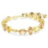 Gema-armband met gemengde slijpvormen, geel, verguld Gema-armband met gemengde slijpvormen, geel, verguld