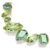Gema-armband met gemengde slijpvormen, groen, verguld Gema-armband met gemengde slijpvormen, groen, verguld