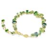 Gema-armband met gemengde slijpvormen, groen, verguld Gema-armband met gemengde slijpvormen, groen, verguld