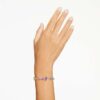 Gema-armband met gemengde slijpvormen, veelkleurig, gerhodineerd Gema-armband met gemengde slijpvormen, veelkleurig, gerhodineerd