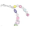 Gema-armband met gemengde slijpvormen, veelkleurig, gerhodineerd Gema-armband met gemengde slijpvormen, veelkleurig, gerhodineerd