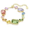 Gema-armband met gemengde slijpvormen, veelkleurig, verguld Gema-armband met gemengde slijpvormen, veelkleurig, verguld