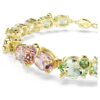 Gema-armband met gemengde slijpvormen, veelkleurig, verguld Gema-armband met gemengde slijpvormen, veelkleurig, verguld