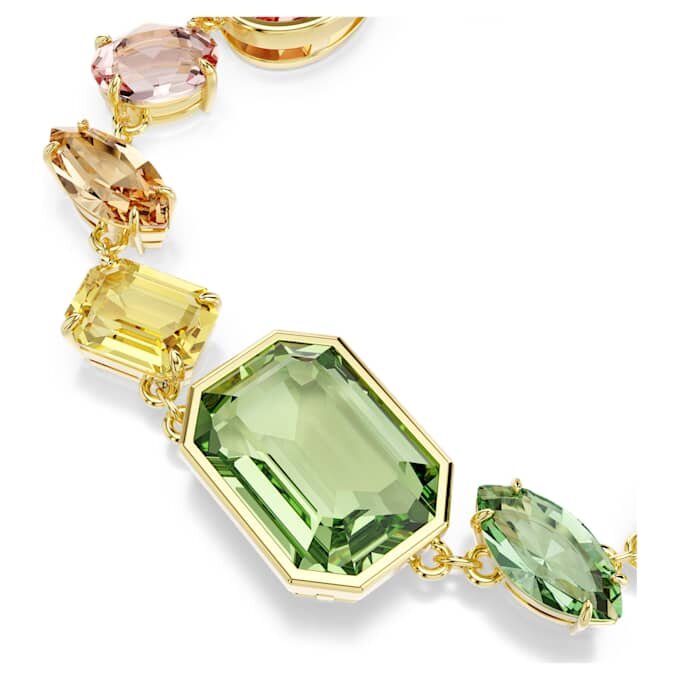 Gema-armband met gemengde slijpvormen, veelkleurig, verguld Gema-armband met gemengde slijpvormen, veelkleurig, verguld