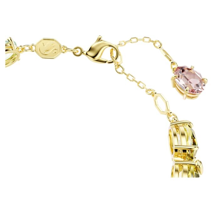 Gema-armband met gemengde slijpvormen, veelkleurig, verguld Gema-armband met gemengde slijpvormen, veelkleurig, verguld