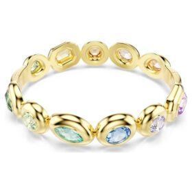 Gema-armband met gemengde slijpvormen, veelkleurig, verguld in goudkleur Gema-armband met gemengde slijpvormen, veelkleurig, verguld in goudkleur