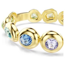 Gema-armband met gemengde slijpvormen, veelkleurig, verguld in goudkleur Gema-armband met gemengde slijpvormen, veelkleurig, verguld in goudkleur