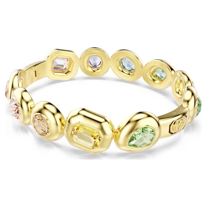 Gema-armband met gemengde slijpvormen, veelkleurig, verguld in goudkleur Gema-armband met gemengde slijpvormen, veelkleurig, verguld in goudkleur