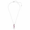 Gema-hanger met gemengde slijpvormen, roze, gerhodineerd Gema-hanger met gemengde slijpvormen, roze, gerhodineerd