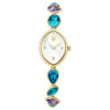 Gema-horloge met kristallen armband, goudkleurig, goudkleurige afwerking Gema-horloge met kristallen armband, goudkleurig, goudkleurige afwerking