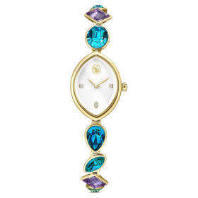 Gema-horloge met kristallen armband, goudkleurig, goudkleurige afwerking