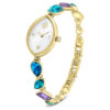 Gema-horloge met kristallen armband, goudkleurig, goudkleurige afwerking Gema-horloge met kristallen armband, goudkleurig, goudkleurige afwerking