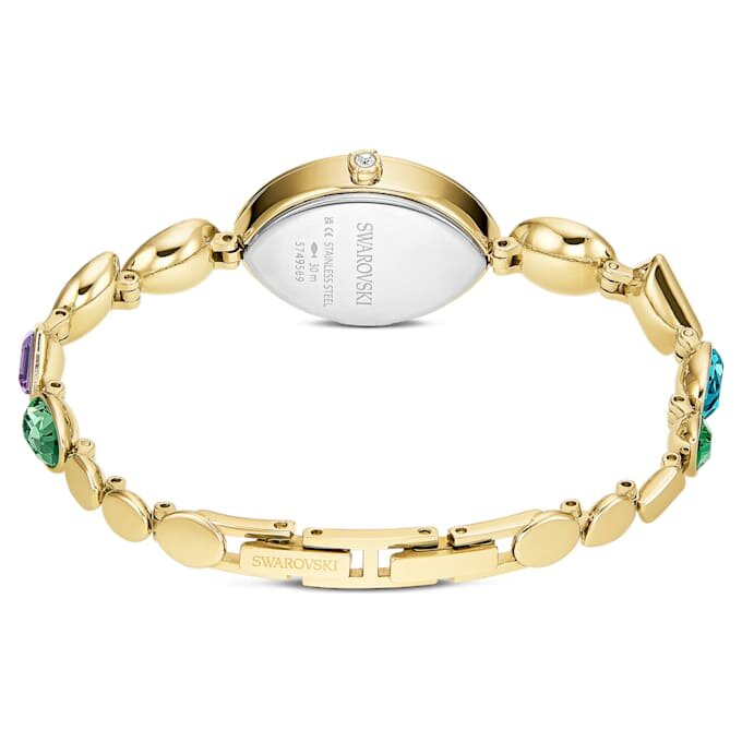 Gema-horloge met kristallen armband, goudkleurig, goudkleurige afwerking Gema-horloge met kristallen armband, goudkleurig, goudkleurige afwerking