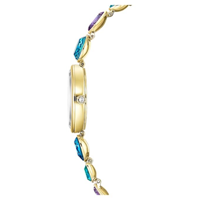 Gema-horloge met kristallen armband, goudkleurig, goudkleurige afwerking Gema-horloge met kristallen armband, goudkleurig, goudkleurige afwerking