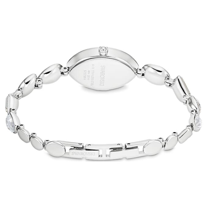 Gema-horloge met kristallen armband, zilverkleurig, roestvrij staal Gema-horloge met kristallen armband, zilverkleurig, roestvrij staal