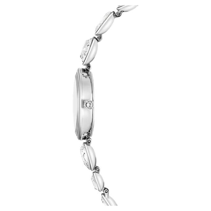 Gema-horloge met kristallen armband, zilverkleurig, roestvrij staal Gema-horloge met kristallen armband, zilverkleurig, roestvrij staal
