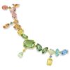 Gema-ketting met gemengde slijpvormen, hangende kristallen, veelkleurig, verguld Gema-ketting met gemengde slijpvormen, hangende kristallen, veelkleurig, verguld