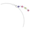 Gema-ketting met gemengde slijpvormen, veelkleurig, gerhodineerd Gema-ketting met gemengde slijpvormen, veelkleurig, gerhodineerd