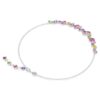Gema-ketting met gemengde slijpvormen, veelkleurig, gerhodineerd Gema-ketting met gemengde slijpvormen, veelkleurig, gerhodineerd