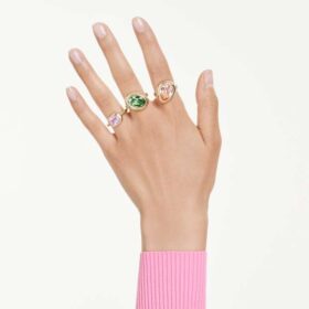 Gema Motif-ringen (3), veelkleurig, verguld Gema Motif-ringen (3), veelkleurig, verguld