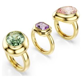 Gema Motif-ringen (3), veelkleurig, verguld Gema Motif-ringen (3), veelkleurig, verguld