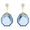 Gema oorbellenhulsjes blauw, verguld Gema oorbellenhulsjes blauw, verguld