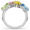 Gema-ring met gemengde slijpvormen, veelkleurig, gerhodineerd Gema-ring met gemengde slijpvormen, veelkleurig, gerhodineerd
