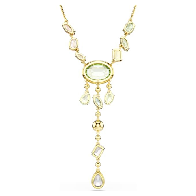 Gema Y-ketting met gemengde slijpvormen, veelkleurig, verguld Gema Y-ketting met gemengde slijpvormen, veelkleurig, verguld