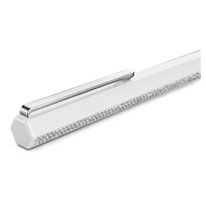 Glanzende balpen, wit gelakt, verchroomd Glanzende balpen, wit gelakt, verchroomd