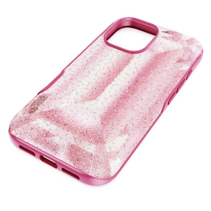 High smartphonehoesje met kristalprintmotief, iPhone® 16, roze High smartphonehoesje met kristalprintmotief, iPhone® 16, roze