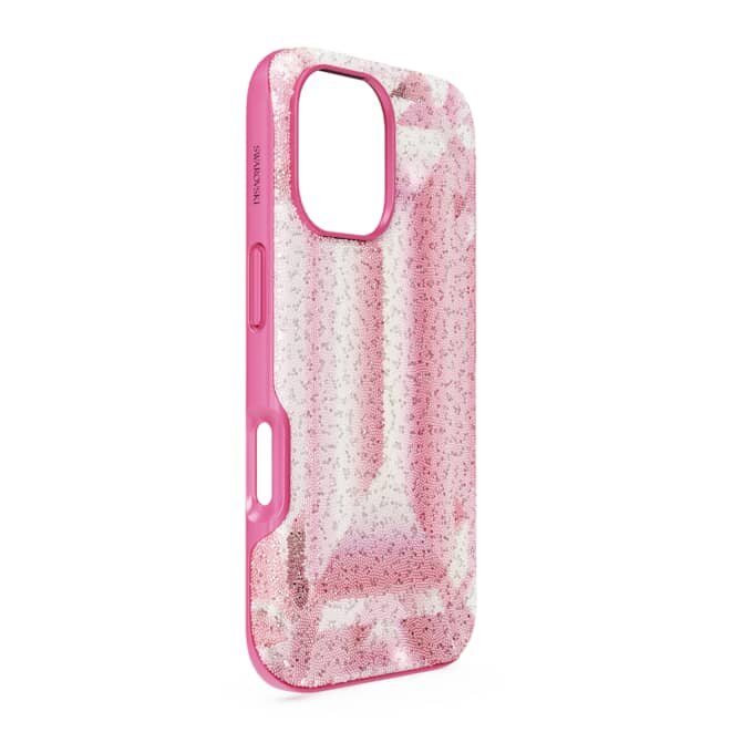 High smartphonehoesje met kristalprintmotief, iPhone® 16, roze High smartphonehoesje met kristalprintmotief, iPhone® 16, roze