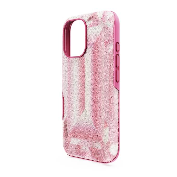 High smartphonehoesje met kristalprintmotief, iPhone® 16, roze High smartphonehoesje met kristalprintmotief, iPhone® 16, roze
