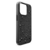 High smartphonehoesje met platte achterkant en kristallen, iPhone® 15 Pro, zwart