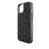 High smartphonehoesje met platte achterkant en kristallen, iPhone® 15, zwart