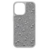 High smartphonehoesje met platte achterkant en kristallen, iPhone® 17, zilverkleurig