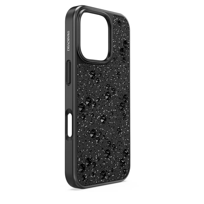 High smartphonehoesje met verspreid patroon, iPhone® 16 Pro, zwart High smartphonehoesje met verspreid patroon, iPhone® 16 Pro, zwart