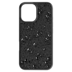 High smartphonehoesje met verspreid patroon, iPhone® 16, zwart