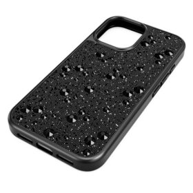 High smartphonehoesje met verspreid patroon, iPhone® 16, zwart
