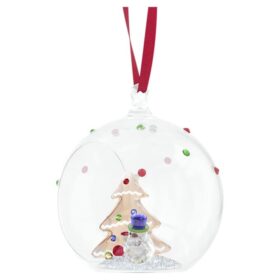 Holiday Cheers-kerstboomversiering met boom en sneeuwpop