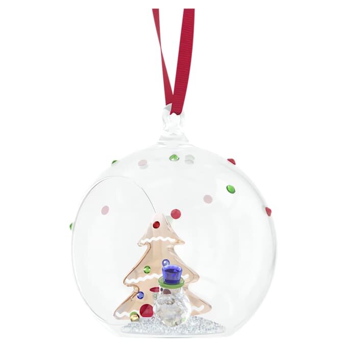 Holiday Cheers-kerstboomversiering met boom en sneeuwpop Holiday Cheers-kerstboomversiering met boom en sneeuwpop