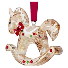 Holiday Cheers-kerstversiering in de vorm van een peperkoek-schommelpaard
